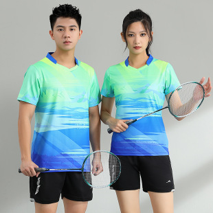 [Feidun Factory Store] Wholesale Badminton Uniforms, Sports Suits, Table Tennis Volleyball Uniforms, Men's and Women's Quick-Drying Short-Sleeved Summer Uniforms