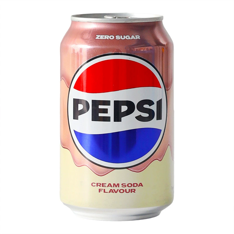 Крем-сода (Pepsi) со вкусом клубничного крема, без сахара, 330 мл