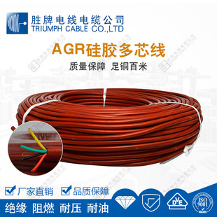 Sheng Brand Manufacturer Supply AGR Multi-core Silicone Sheathed Wire 0.5 Square Meters/0.75/1/1.5 Square 2 Cores 3 Cores 4 Cores