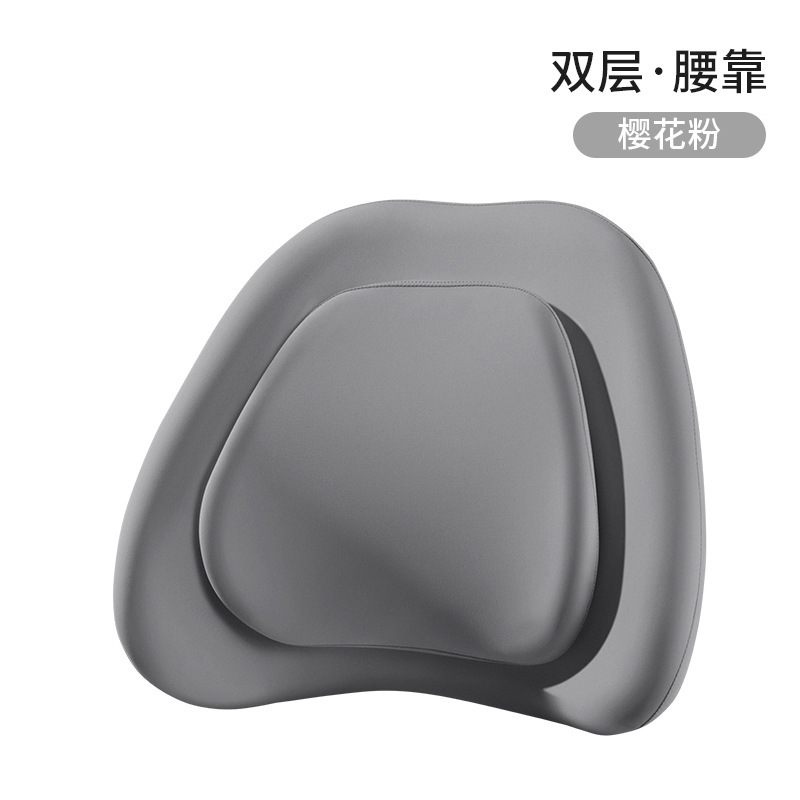 車のヘッドレストと腰のサポート、二層の高級車用枕、車用クッション、低反発腰のサポート、家庭用カー用品|undefined