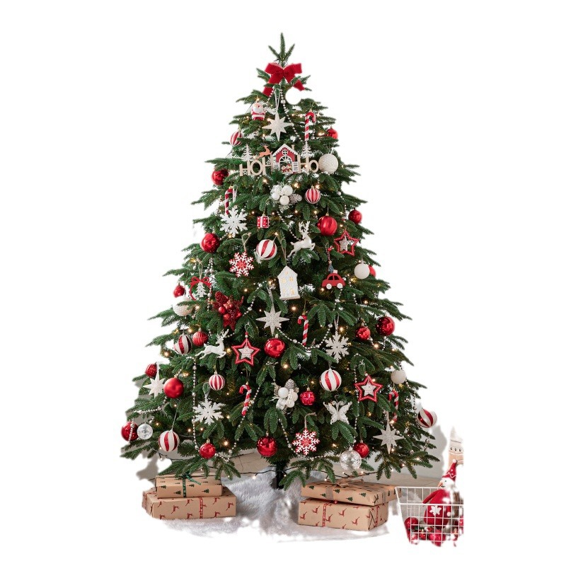 Árbol de Navidad grande de lujo con decoración navideña encriptada, juego de 1.5/1.8/2.1 metros, adornos navideños al por mayor