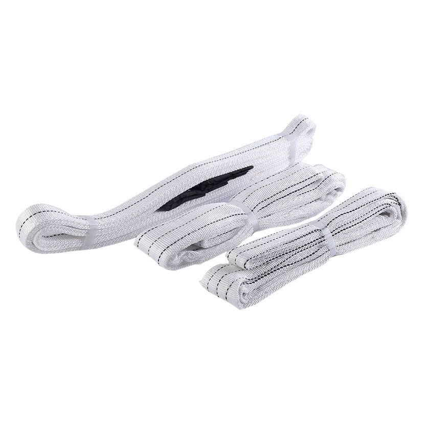 Фабрика Прямые ПОСТАВКИ ПОРТ причал белый гибкий подъемный канат подъемный такелаж белый Плоский подъемный строп подъемный ремень