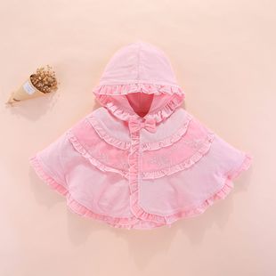 Baby Cloak, Spring New Style Baby Girl Going Out, Windproof Hooded Cloak, Mother and Baby Supplies, Teihui