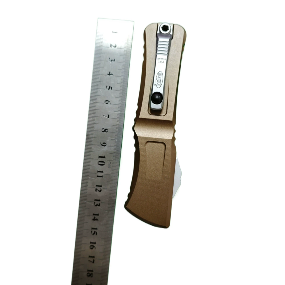 Новая версия 2024 года: рукоять Micro Technology Combat Dragon, прозрачная желтая, из алюминиевого сплава + прозрачная рукоять из PEI