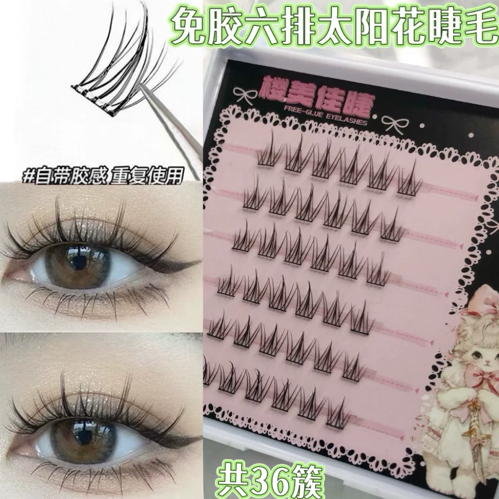 False Eyelashes, mixed capacious sets, custom European style, glue-free options