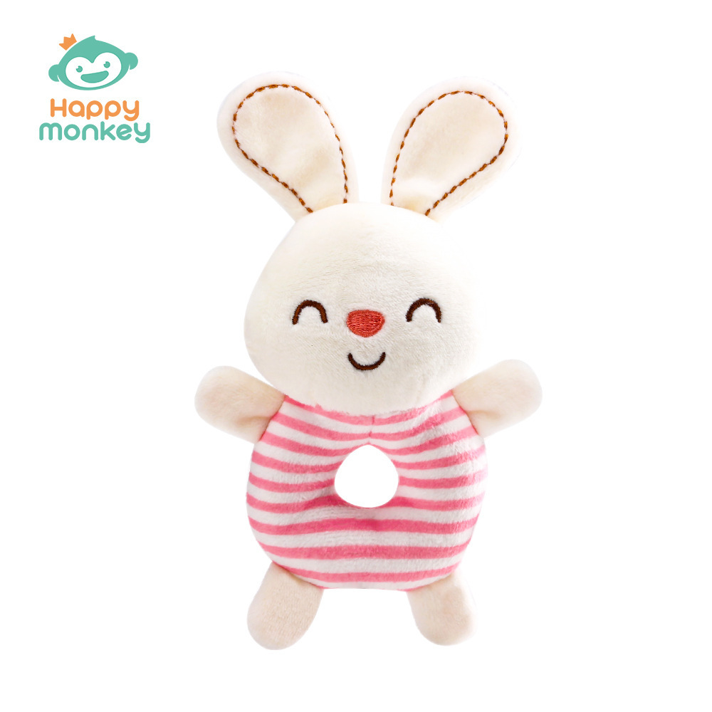 Sonajero de mano redondo para bebés Happymonkey, sonajero de mano para bebés de 0 años, juguete relajante