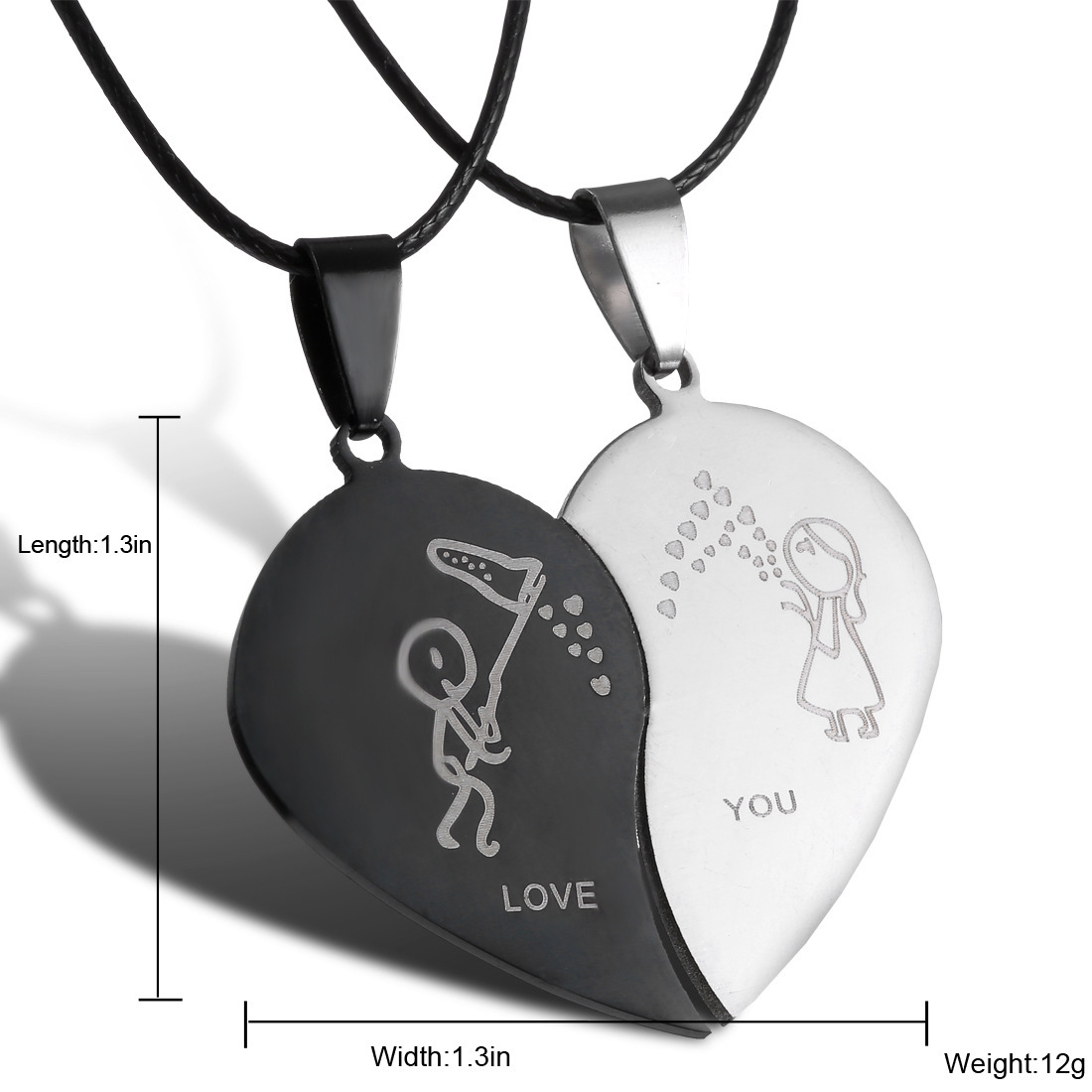 Stainless Steel Fashion Plating Heart Shape Pendant Necklace display picture 2