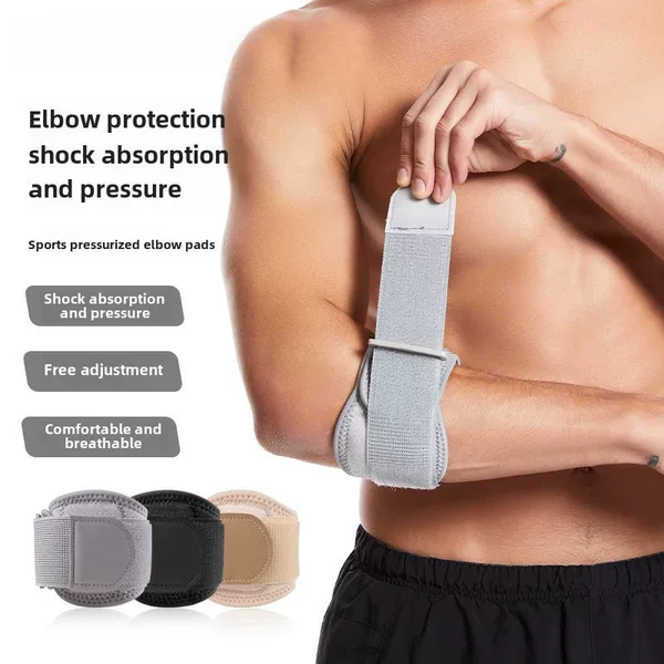 Nylon Winding Velcro Elbow Pads Elastic Adjustable Anti-Collision Eva Gasket Shock-Absorbing Badminton Outdoor Sports