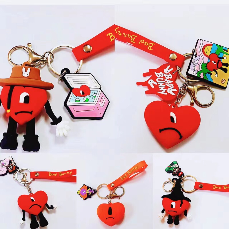 Cross-border hot Bad Rabbit keychain Halloween gift bag pendant diy cartoon accessories factory wholesale Cross-border hot Bad Rabbit keychain Halloween gift bag pendant diy cartoon accessories factory wholesale