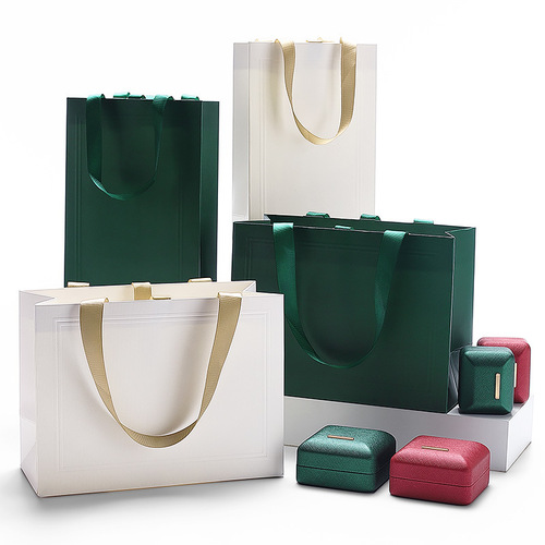 鸿泰手提纸袋珠宝首饰袋可订LOGO礼品袋丝带饰品包装袋袋子饰品袋