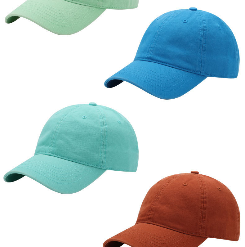 Combed Cotton Baseball Cap Solid Color Water Washed Hat Simple Trendy Duck Bill Cap Outdoor Popular Versatile Soft Top Sun Visor Hat