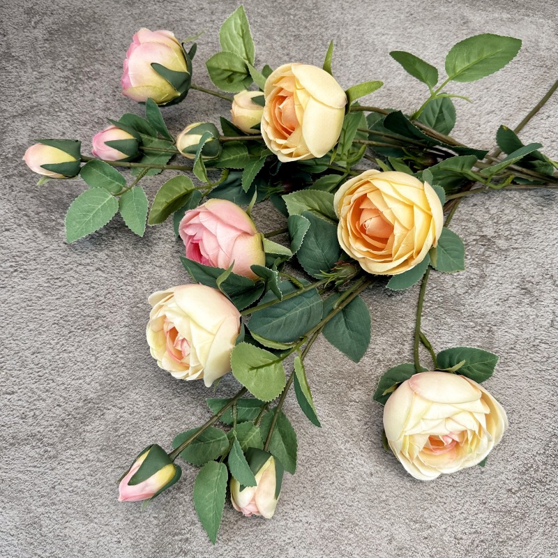 Estilo Europeo 4-cabeza imperial concubina Rosa flor artificial imperial concubina Rosa casa decoración suave boda falsa flor tiro accesorios Flor de seda al por mayor