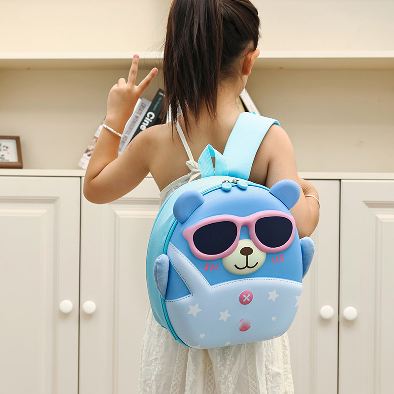 Caricatura encantadora oso, mochila de huevo ligera para niños y niñas, jardín de infantes, mochila de bebé, nueva moda de mochila infantil