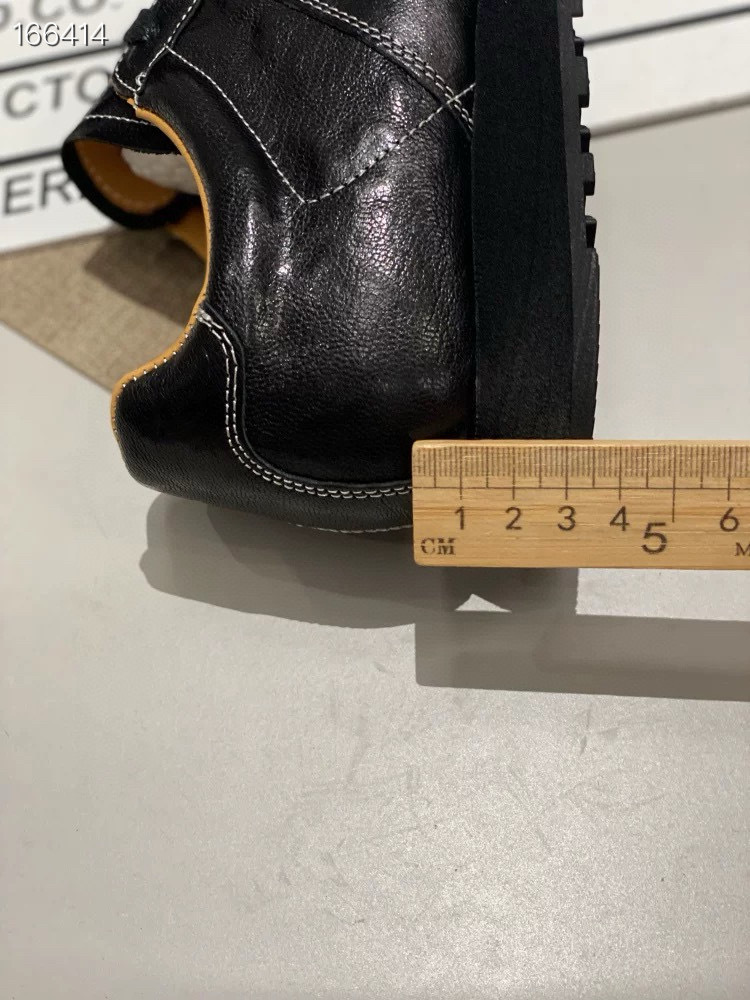 Giày sneaker nữ chunky đế dày da cừu tăng chiều cao 2025 — màu đen chi tiết 8