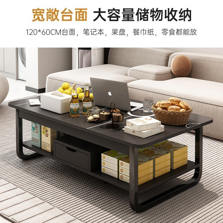 Mesa de té sala de estar simple casa de alquiler pequeña nueva mesa moderna minimalista creativa balcón mesa de té