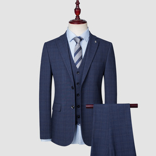 Three-piece business men's suit slim fit casual formal suit bridegroom wedding dress professional suit