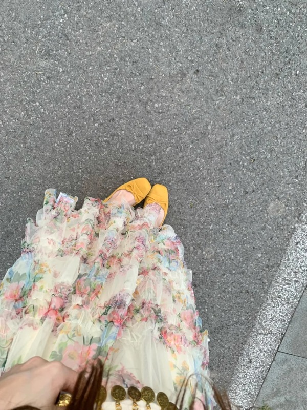 夏日绝美小套装女新款收腰短款短袖T恤碎花重工蛋糕半身裙两件套|undefined