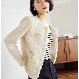 欣未早秋小香风短款外套女年秋季新款感优雅通勤上衣