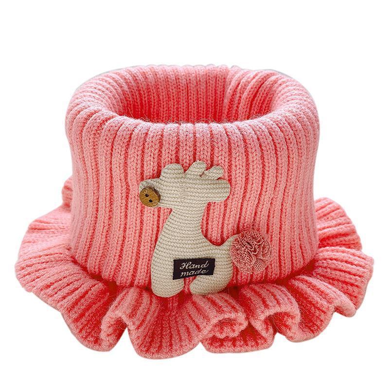 Baby and Kidsren's Scarf for Women in Autumn and Winter Korean Style Girls' Thickeneded Knitted Wool Neck Scarf Baby Girl's Warm Scarf