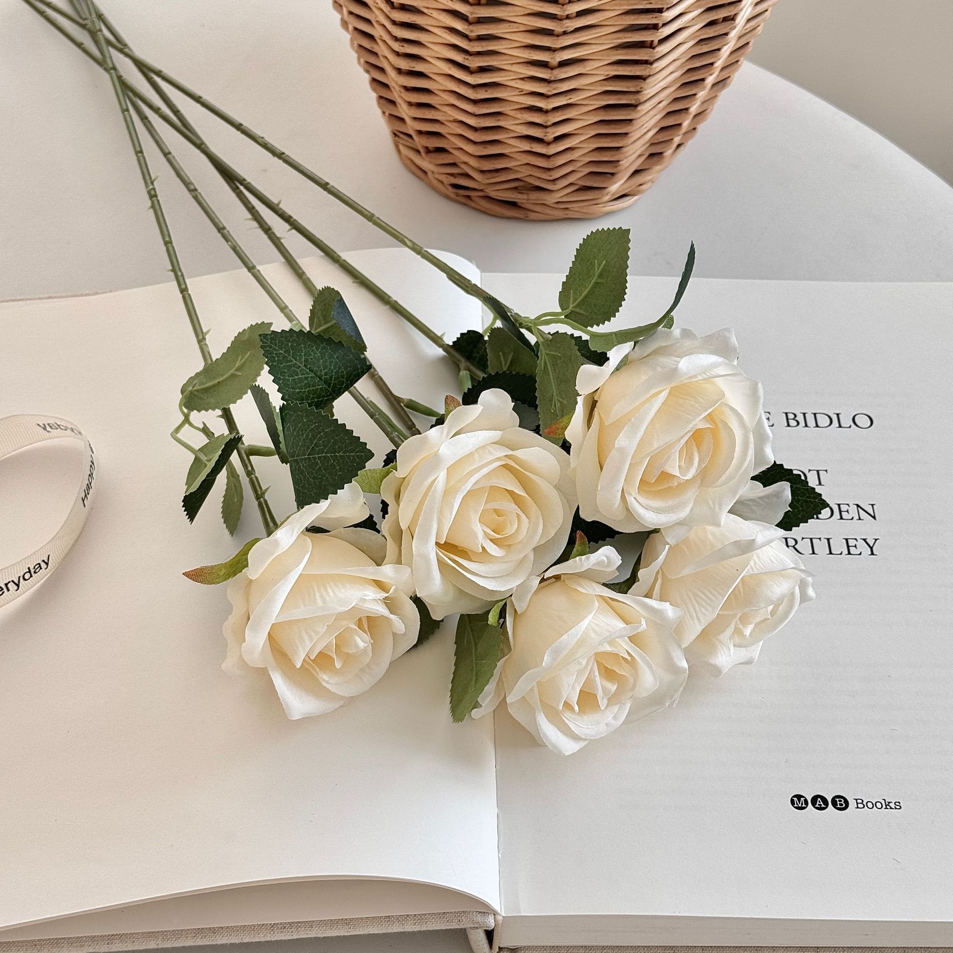 Flor de rosa de simulación individual Día de San Valentín decoración de boda en casa pared de flores flor artificial flor falsa fábrica de flores artificiales al por mayor