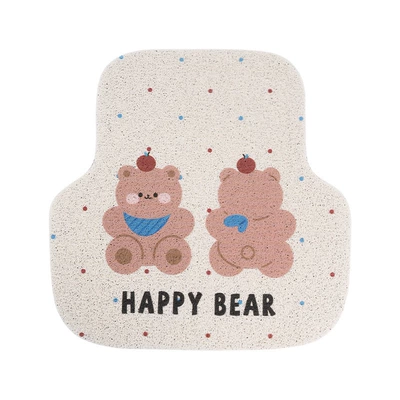 Cartoon Car Floor Mats, Universal Foot Pad - red-bow-bear-foot-pads