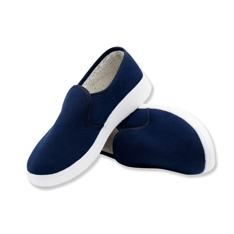 VLEN防静电加绒中巾棉鞋 冬季实验室电子厂洁净防尘工作鞋