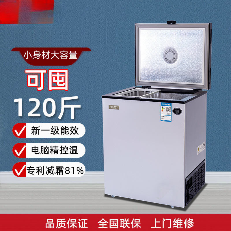 Small Freezer Household Freezer Small Energy-Saving Rental Dormitory Horizontal Refrigeration Freezer Car Refrigerator