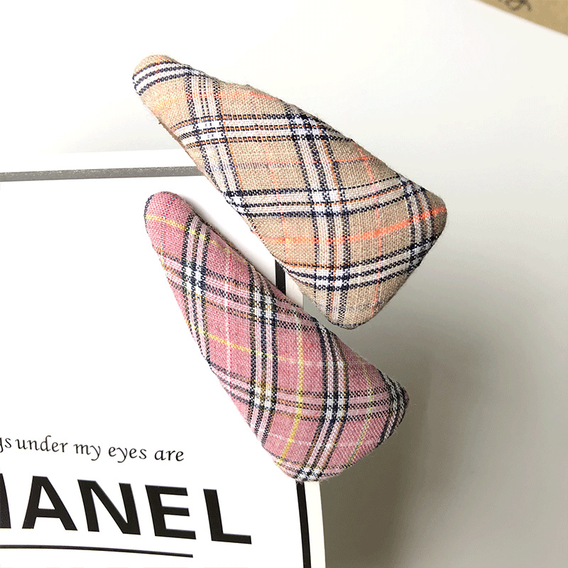 Nuova versione coreana della frangia in spugna di stoffa per ragazza, forcina per capelli, maschera facciale rotta, bocca d'anatra, clip laterale per capelli_voghion.com