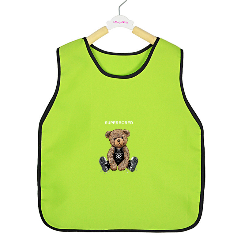 透氣防水圍裙幼兒園坎肩中小兒童馬甲畫室畫畫衣兒童罩衣可印logo