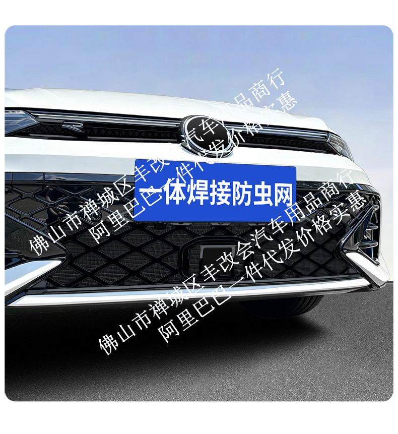 Suitable for Volkswagen Golf R-line, one-piece welded car anti-insect net, specialized modification accessory for the front grille