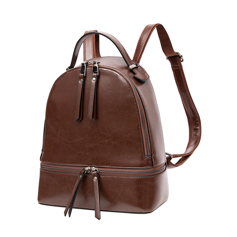 Bolso de mujer 2024 Nuevo bolso de mujer de cuero genuino bolso de mensajero de moda Mochila De todo fósforo bolsa de mensajero de moda casual mochila