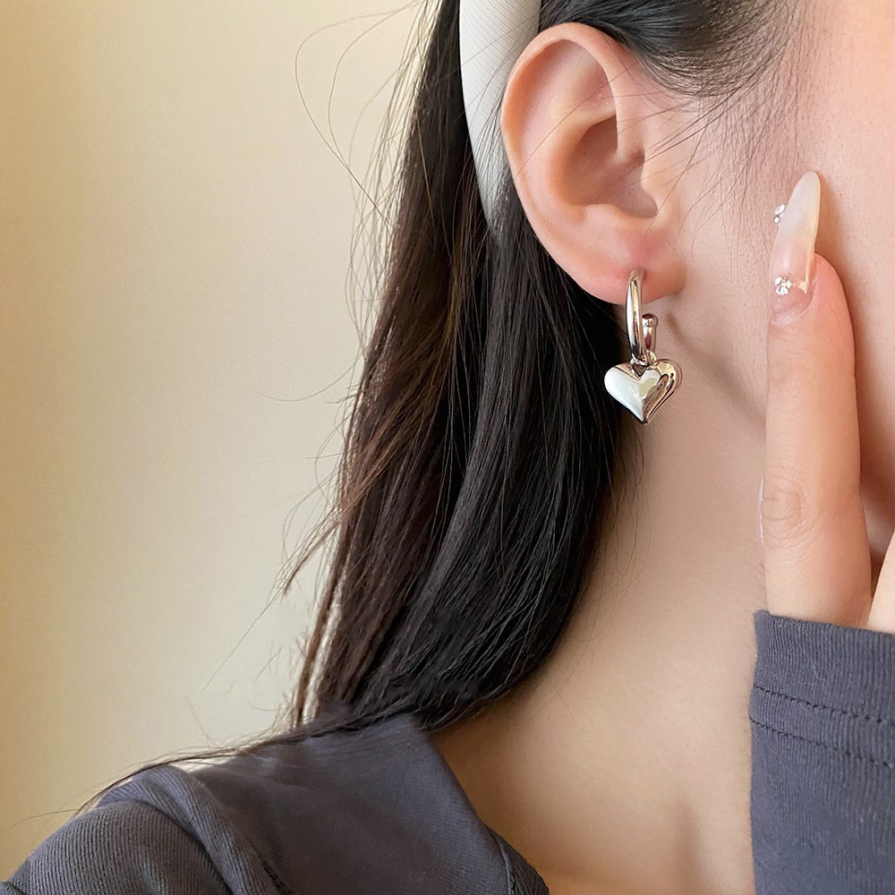 15g Weight Drop Earrings Classification 1 Pair Quantity 1 Pair Ig Style Simple Style Heart Shape Plating Copper Drop Earrings