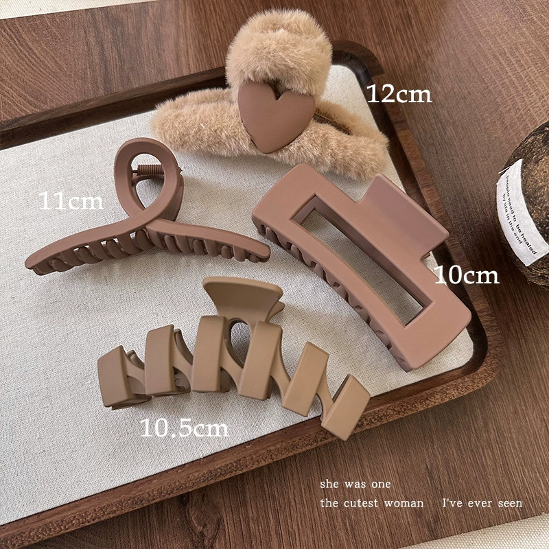 Заколки для волос, набор assorted, детские и взрослые, матовые формы 4,5–13 см