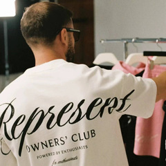 Represtrack草書アルファベットプリントアメリカ綿ゆるい男性カップル上着半袖tシャツ