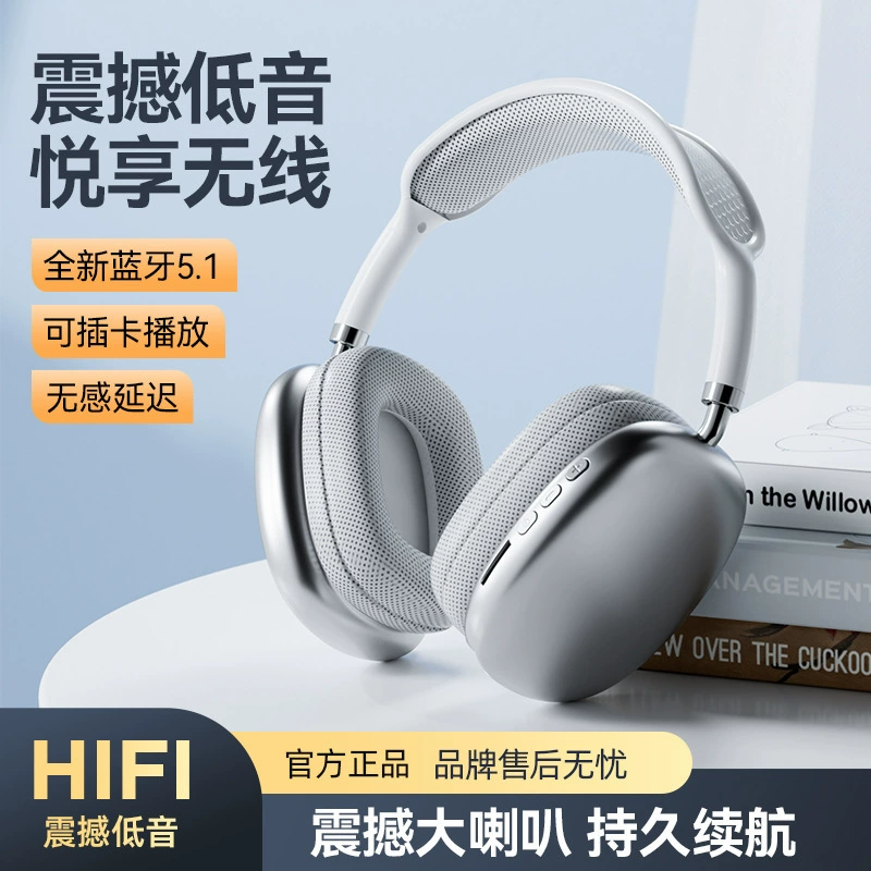 Беспроводные полноразмерные наушники P9 Pro Max, Bluetooth 5.1, Hi‑Fi звук, низкая задержка для съёмки и игр