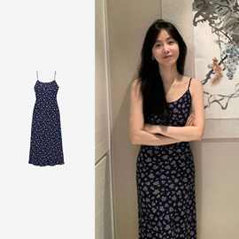 韩系复古时尚慵懒一整套针织格纹毛衣露背灰色外套开衫连衣裙套装