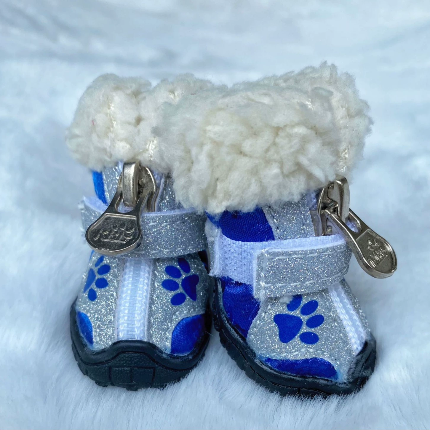 Осенне-зимние ботинки снега собаки теплые Нескользящие коготь собаки Ботинки собаки