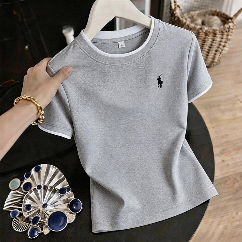 Women's Short-Sleeve T-Shirt, Summer 2026 New Fashion Stylish Casual Round-Neck Slim-Fit Mom-Style Top T-Shirt Women's Short-Sleeve T-Shirt, Summer 2026 New Fashion Stylish Casual Round-Neck Slim-Fit Mom-Style Top T-Shirt