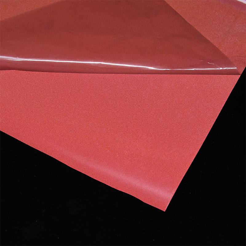 厂家颜色可选有弹无弹力彩色热溶胶反光热贴膜 红色反光刻字膜