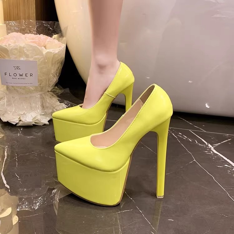 18cm High Heels Women's Stiletto Sexy Bed Shoes Waterproof Platform Professional Prop Shoes Catwalk Shoes Women