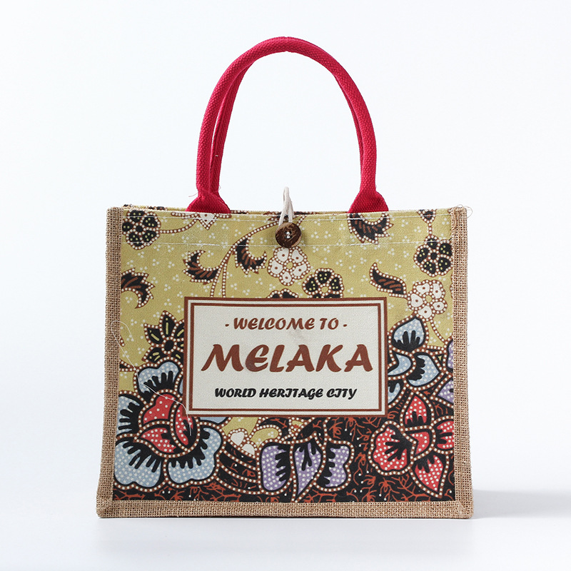 手提袋麻布袋logo大容量时尚外出购物袋