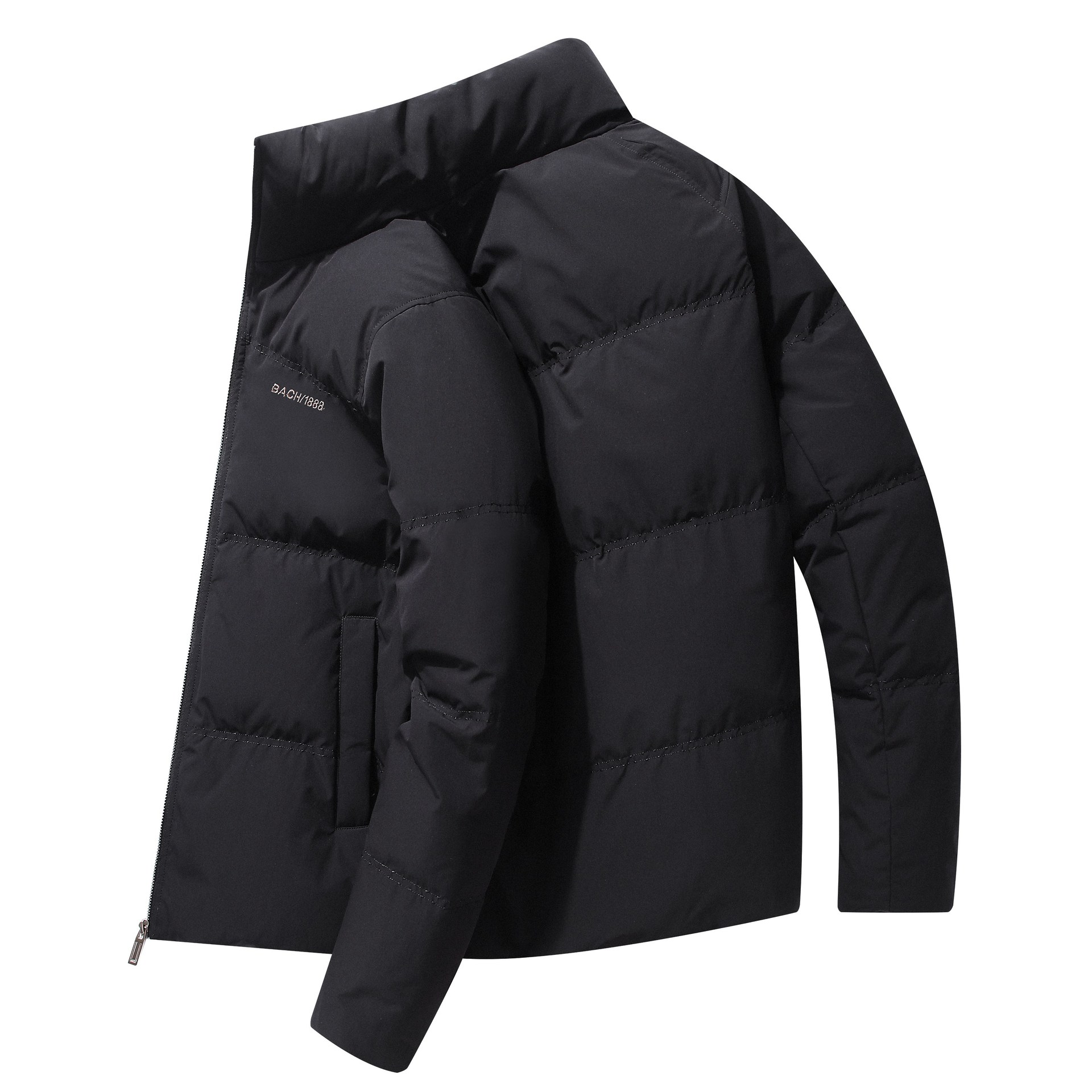 Winter Men's Down Jacket with Thickened Warmth, Youth Casual Wear, Standing Collar, Short Men's Jacket Trend_voghion.com