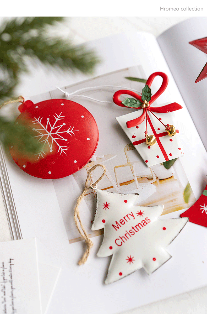 Hanging Ornaments Event & Party Supplies Christmas Fashion Christmas Tree Snowflake Iron Party Hanging Ornaments