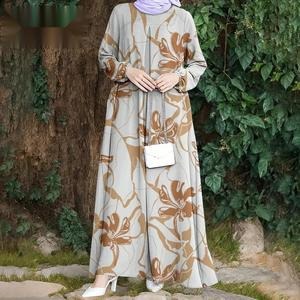 Bohemian Floral Maxi Dress – Lightweight Polyester-Spandex Long Sleeve Dress With Ethnic Print (S-5XL, Loose Fit For Casual)_ecoleips.com