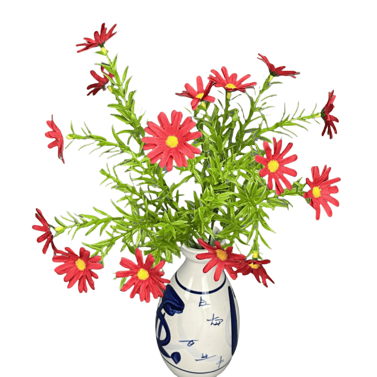 Simulación de 15 pequeños ramos de margaritas boda decoración de la escena del hogar ventana caja de flores manzanilla decoración de flores falsas al por mayor