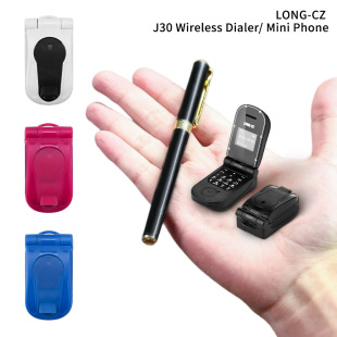 Cross-border Hot Selling J30 Ultra-small Mini Phone Thumb Pocket Flip Bluetooth Dial Spare Multi-language Foreign Language