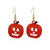 001-3 Full Diamond Pumpkin Earrings