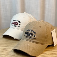 韓国版の新型の立体刺繍のアルファベットの野球帽の子供は春と夏のファッションに合わせて日よけのアヒルの舌の帽子が顔を見せます。