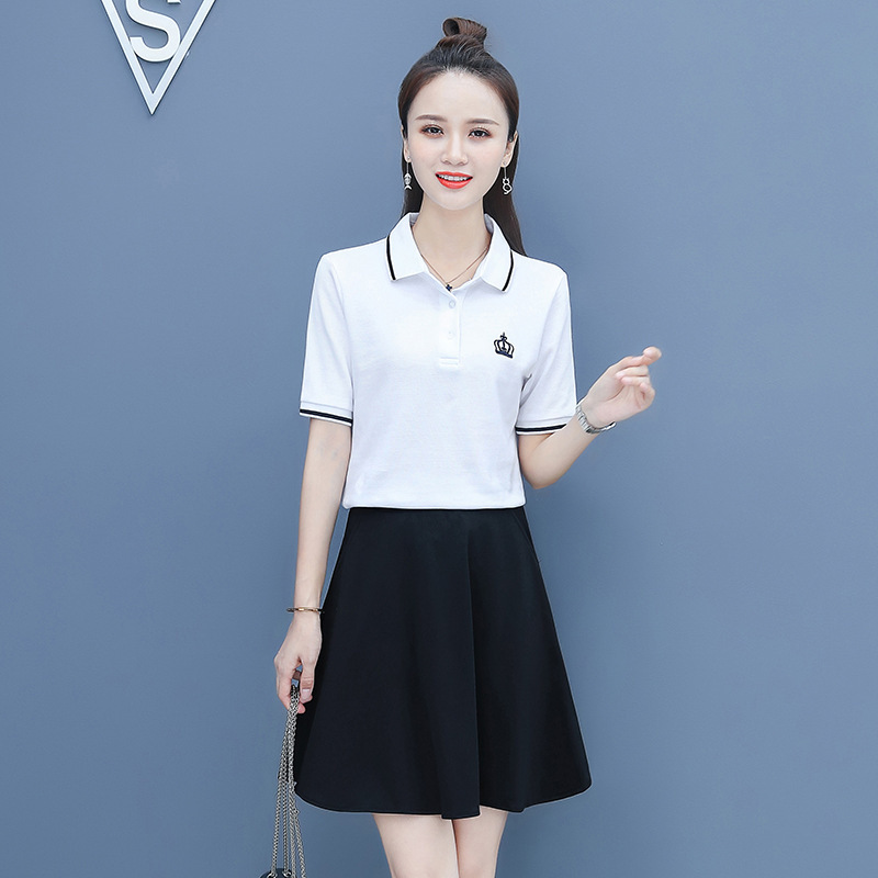 New professional temperament ol teacher teacher garden clothes shirt pleated skirt female kindergarten beauty manicure two-piece set