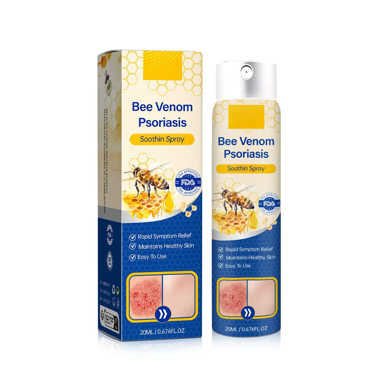 细腻肌肤全身外用舒缓喷雾 平滑肌肤温和蜂毒皮肤护理喷雾